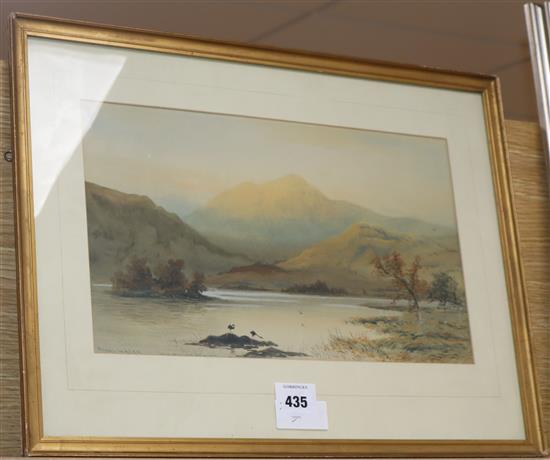 William H. Muller Hewitt (1848-1921) watercolour, Rydal Water, signed, 23 x 38cm.